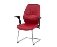 CRIBEL Icare Attente Fauteuil, Chrome du métal, Rouge