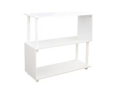 Zons Ãtagere Meuble de Rangement Poly-Tube Blanc 12MM 78x29.5xH78cm