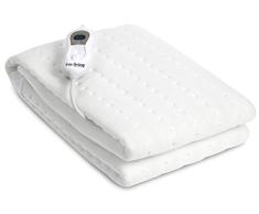 Innoliving Couverture chauffante 1 Place, Polyester, Blanc, 150 x 80Â cm