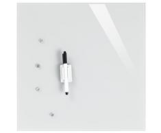 Emotion 104348 Memo Board Magnétique, Verre, Blanc, 3 x 30 x 30 cm