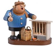 KWO Olbernhau Encens 21475Â Homme Lapin Les Ã©leveurs, Bois, 19,5Â x 14,5Â x 21Â cm, Multicolore