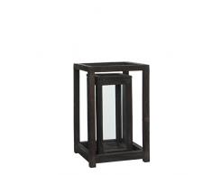 MICA Decorations 1000893 Lanterne, Bois, Marron foncÃ©, 20 x 20 x 31 cm