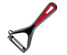Westmark 29072270 Eplucheur Ã lÃ©gumes/Asperges Gallant Noir/Rouge, PP/TPE/INOX, 15 x 6,9 x 1,8 cm