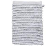 Aneesi Bath & Leisure 16x21 cm Rib-Rib Gant de Toilette en Pur Coton, Argent