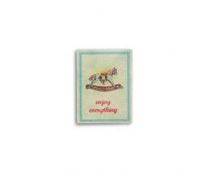 Toga LKZ07 Etiquette adhÃ©sive, Vintage, Cheval Ã Bascule, 3 x 4 x 0,1 cm