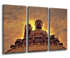Tableau Moderne Photographique, Impression sur bois, Bouddha Bouddha, Relaxation, Relaxation, Zen, 97 x 62 cm, ref. 26224