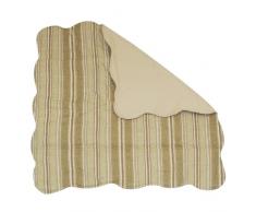 Better & Best & 1351473-Oreiller pour Lit Tissu Lisse et Rayures Taupe