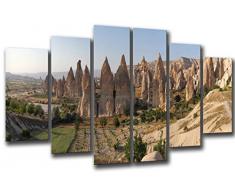 Tableau Moderne Photographique, Impression sur bois, Paysage de Cappadoce, 199 x 62 cm, ref. 26049