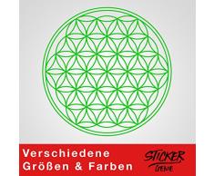 Graz Design Sticker Mural dÃ©coratif Motif Fleurs et Fleurs Vert 20 x 20 cm