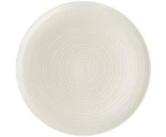 Ambition 93054 Assiette Ã dessert Piano Assiette Ã tarte en porcelaine Passe au lave-vaisselle Moderne et Ã©lÃ©gant, Porcelaine, ivoire, 27 cm Speiseteller