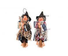 Comarco Sa Pack 2 Befane sur Balai Robe rayÃ©/Filet Ass.15cm