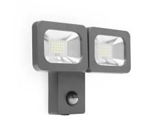 Smartwares 10.048.22 Eclairage de Sécurité Double Spot LED, Plastique/, Noir, 10.048.22