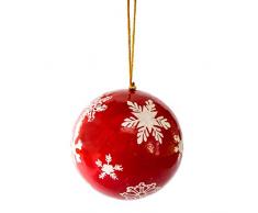Bollywood Boule de NoÃ«l en Forme de Flocons de Neige, Red, 7,6Â cm