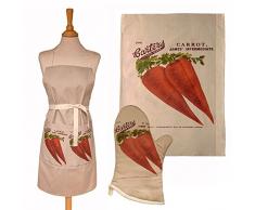H & L Russel Carotte Tablier/torchons et Four Gant de Toilette, Beige