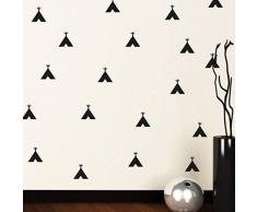 Décorations Murales Motif Tribal Amovible Autocollant Maison Bureau Décoration Mural Autocollants, Vinyle Noir