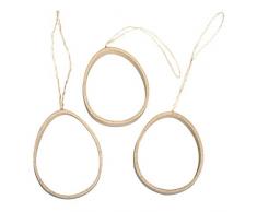 Rayher Papier Peint 71907000 HameÃ§on en Bois FSC recyclÃ© 100% Åuf 8 x 6 x 1 cm