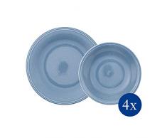 like. by Villeroy & Boch - Colour Loop Lilac service de table 8 piÃ¨ces, vaisselle en porcelaine premium pour 4 personnes, lilas, adaptÃ© au lave-vaisselle