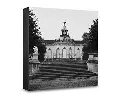 COGNOSCO HG-P102 Tableau Mural en Bois avec Photo darchitecture Potsdam Noir/Blanc 15 x 15 cm