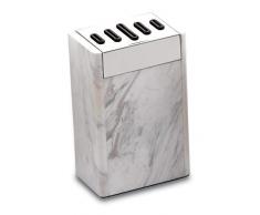 Rockingham Forge HS-05W Bloc Vide Vertical en marbre 5 Couteaux Blanc