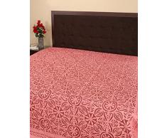 RAJRANG Draps de lit Indien Ethniques/Couvre-lit Applique Travail Double Ensemble de literie