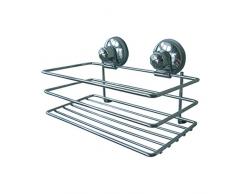MSV 140477 Etagere de Bain Super ventouses, Fer/Plastique/Acier Chromé