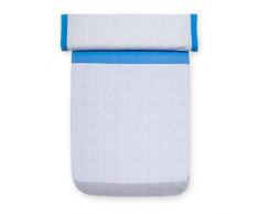 San Carlos Serena Trio draps imprimÃ©es, algodÃ³n-poliÃ©ster, Bleu, 210Â x 270Â x 3Â cm, Lot de 3