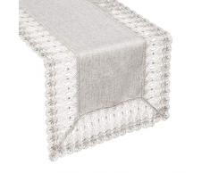 Eurofirany Chemin de Table en Verre trempÃ© Naturel 50 x 105 cm