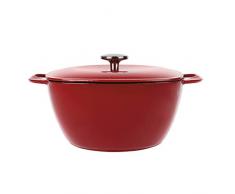 SITRAM 712417, Cocotte PRISME 4.5L carrée en fonte émaillée, intérieur blanc extérieur rouge, tous feux y compris linduction