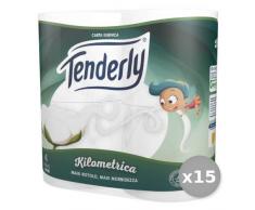 Tenderly Set 15Â 4Â triparazione Les Soft Papier Toilette Accessoires pour Le Bain, Multicolore, Unique