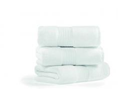 Penelope Bedroom UK Serviette de Toilette 100% Coton Fibrosoft Biologique Super Doux, Blanc, 50x90