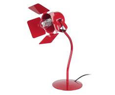 Tosel 90004 Lampe de Bureau Abas Acier 100 W E27 Rouge