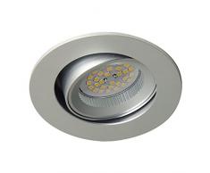 Wonderlamp W-E000035 Basic Basic - Spot encastrable, 89 mm, couleur aluminium basculant