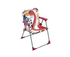 zaska ZK50317 Chaise Pliante en métal et Tissu modèle Flamingo, Multicolore, 53H x 32 x 38 cm