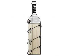 TOTALLY ADDICT KV7253 Porte Bouteille, Noir, Beige