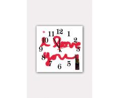 Bonamaison Horloge Murale en MDF, Multicolore, 30 x 30 cm