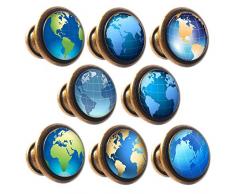 Knuttys Knobs 8Â X Globes Laiton Antique 30Â mm tiroir Cabinet Boutons de tiroir
