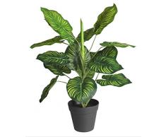 Fleur Artificielle avec Pot de Fleurs Maranta.