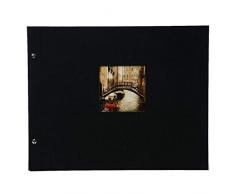 Goldbuch Album Photo à vis Bella Vista - avec découpe pour fenêtre, Carton, Noir, 39 x 31 cm