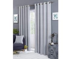 Alan Symonds Rideaux occultants Ã Åillets prÃªts Ã lemploi en Fausse Laine ArgentÃ© 229 x 229 cm