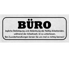 Schatzmix Spruch Bureau Plaque Murale en métal avec Inscription en Anglais « All Belästistiung and Ablenkung » - 27 x 10 cm - Multicolore