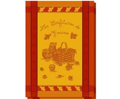 Lot de 2 torchons Jacquard tissés Teint 50x70 cm 100% Coton de qualité supérieure Confitures