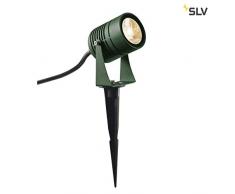 SLV Spot à LED dextérieur en aluminium Vert IP55 3000 K 40 ° 6 W