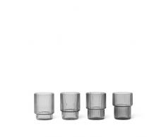 Ferm Living 100478112 Verre à liqueur, Verre, gris, H 6,2cm x à 5,2cm
