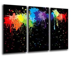 Tableau Moderne Photographique, Impression sur bois, Image dart abstrait, 97 x 62 cm, ref. 26131