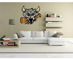 pinkelephant Autocollant Mural Sport 016 â Mad Bull â Sticker Mural â 70 cm x 76 cm