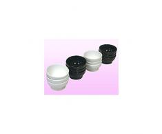 Home Bol à Fondue en céramique, Noir, 9,5 x 9,5 x 5 cm