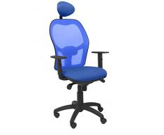 Piqueras Y Crespo (PIQU7) Chaise Jorquera Maille Assise Bali Bleu avec tête Fixe Bureau Taille Unique