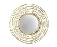 Dcasa Miroir Mural en rotin pour décoration de la Maison Unisexe Adulte, Couleur Unique