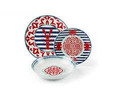 Excelsa Boston Service de table 18 piÃ¨ces en porcelaine