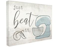 Le Stupell Home Decor Collection Just Beat IT Batteur XXL tendue Art Mural, 30Â x 1,5Â x 40, fabriquÃ© aux Ãtats-Unis dAmÃ©rique, Toile, Multi, 76.2Â x 3.81Â x 101.6Â cm